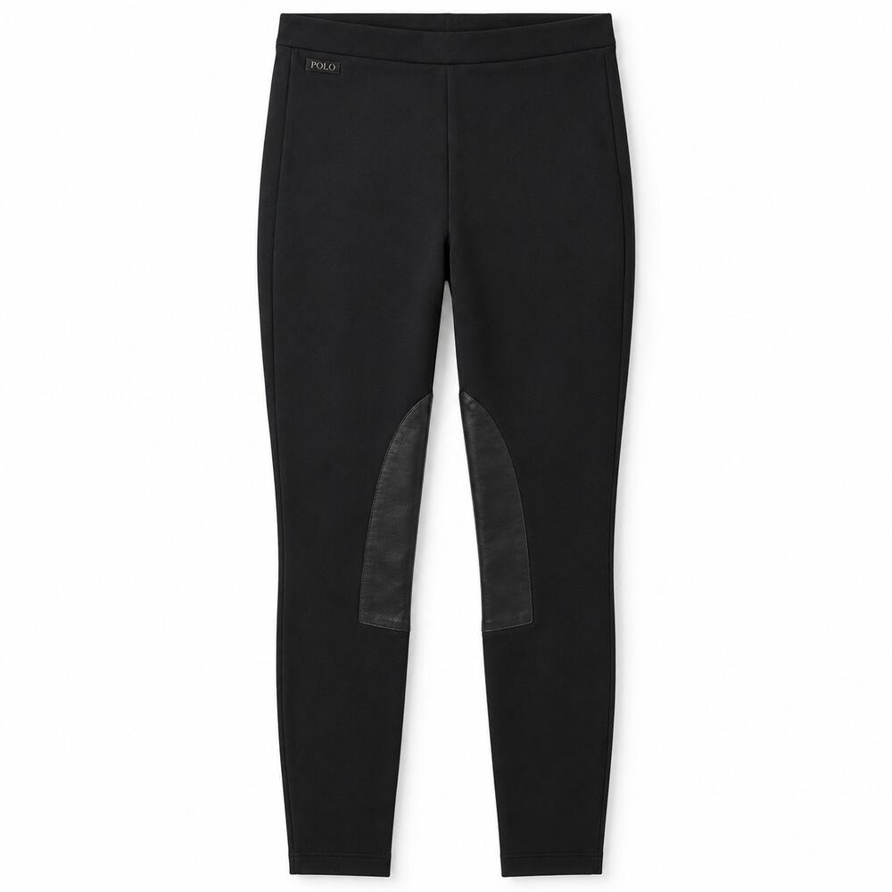 Polo Ralph Lauren Ponte Riding Pants S Black Pullon Equestrian Old Money
